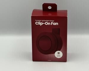 Portable Clip-On Fan Rechargeable 3-Speed Cooling Fan Lightweight Set-New